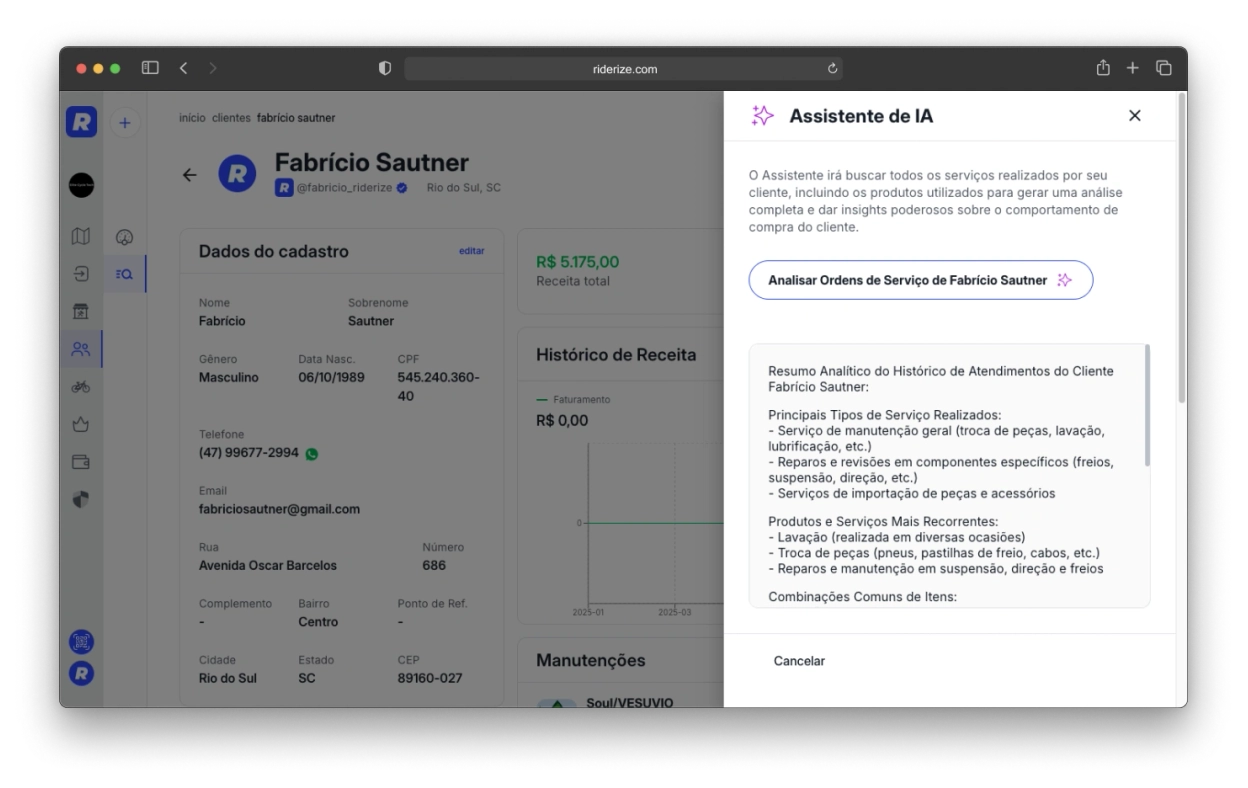 Dashboard com Inteligência Artificial
